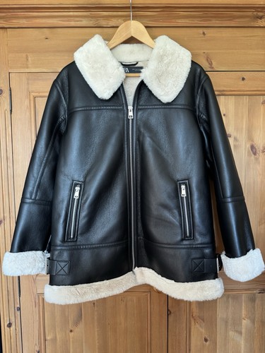 Zara black faux leather - zara,