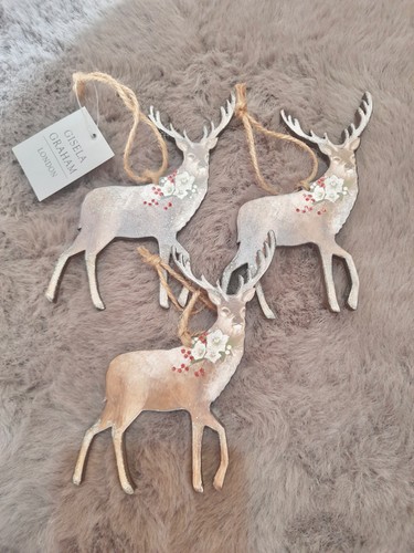Gisela graham wooden glitter - 3,