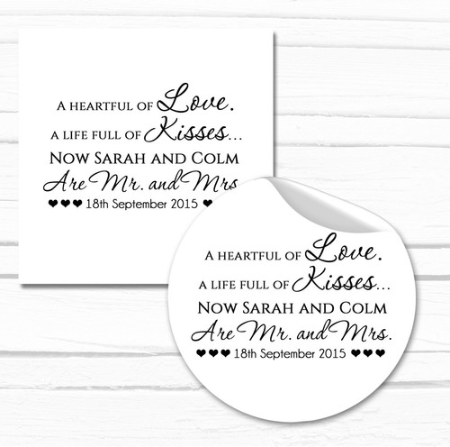 Personalised wedding stickers - wedding,