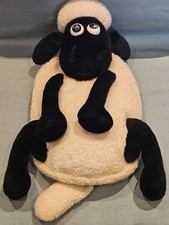 Vintage Wallace & Gromit Plush Shaun The Sheep Hot Water Bottle Pyjama Cover GC 