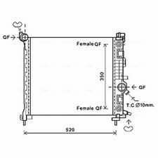 Radiator For Vauxhall Meriva