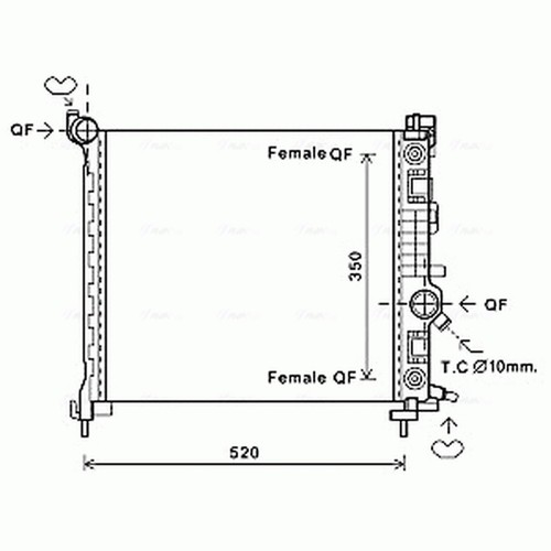 Radiator for vauxhall - vauxhall, meriva