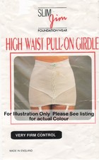XX Large Orignal Slim Jim Suspeneder Girdle very firm control in Beige 48-51 hip