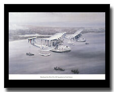 Blackburn Iris III flying boats RAF Mount Batten Plymouth framed picture Groves