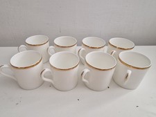WEDGEWOOD x 8 Fine Bone China Hotel Restaurant Ware Espresso Mugs 2.5 Inch High