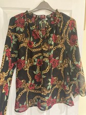 PEP & CO ROSE CHAIN PRINT BLOUSE SIZE 12