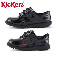 Kickers Girls Black Patent