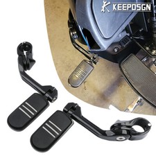 1.25" Long Angle Foot Pegs For Harley Honda Yamaha Touring 32mm Engine Guard Bar