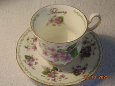 Queen's Rosina China, Special Flowers, February. Cup & Saucer