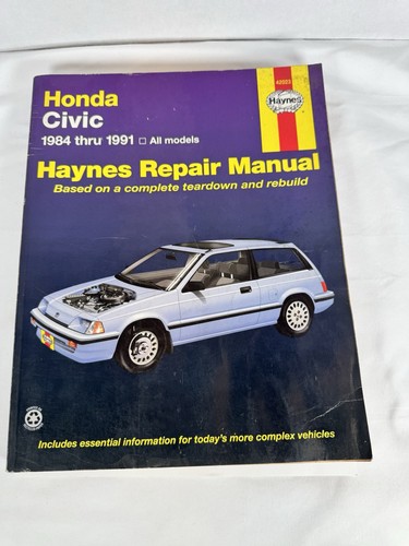 Haynes 1984 1991 honda civic - 1984-1991,