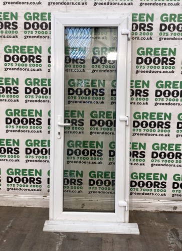 White upvc back door double - white,