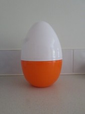 Large Refillable Easter Eggs Hunt Game Hollow Empty (orange and white)