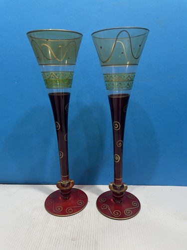 Pair vintage bohemian - pair, red