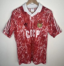 Vintage Adidas USSR CCCP Football Shirt Jersey 1991 Soviet Union Large Trefoil