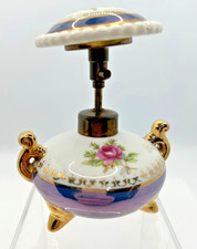Vintage 50s Japanese Porcelain Perfume Atomizer Floral Kitsch Home Decor Retro