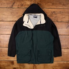 Vintage Nautica Windbreaker Jacket L Colour Block Green