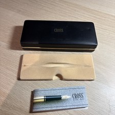 Vintage Hard Black Cross Pen Presentation Retail Box Case Empty With Some Papers