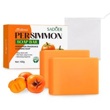 2PCS Natural Persimmon Soap for Body Odor, Persimmon Soap for Old People Smell
