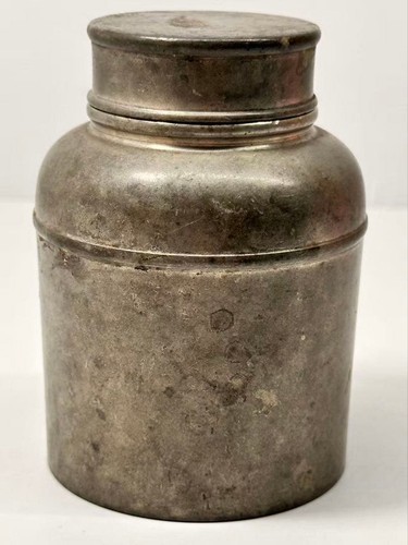Old tin tea - caddy,, antique