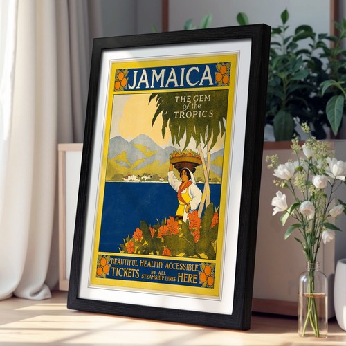 Vintage travel jamaica framed - jamaica,