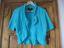 Nina Leonard jade green shrug/cardigan, size S