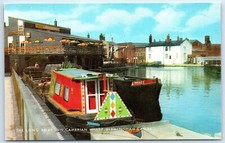 Postcard Birmingham Canal Long Boat Inn Cambrian Wharf West Midlands England