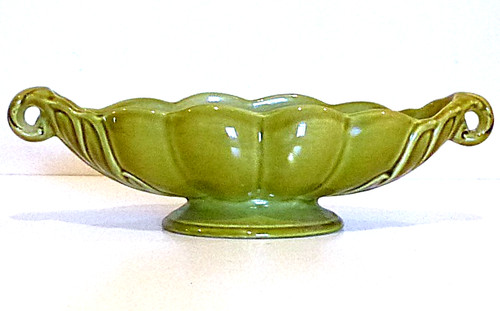Vintage green glazed mid - green,