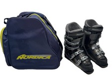 Rossignol Saphir STS Womens Ski Boots Black/grey Size 26.5 UK 7 & Nordica Bag