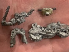 Space marine on bike metal