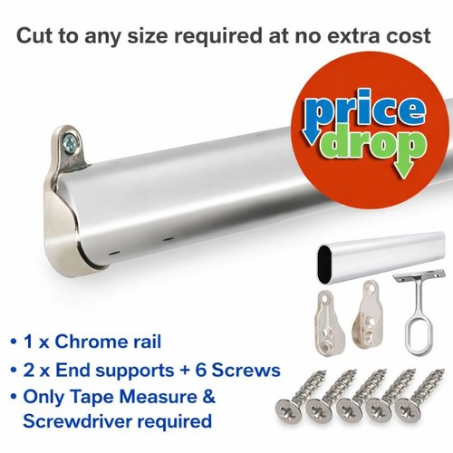 Wardrobe rail oval hanging - rail,