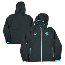 Rangers Football Men's Jacket Castore Players Hooded Jacket - New