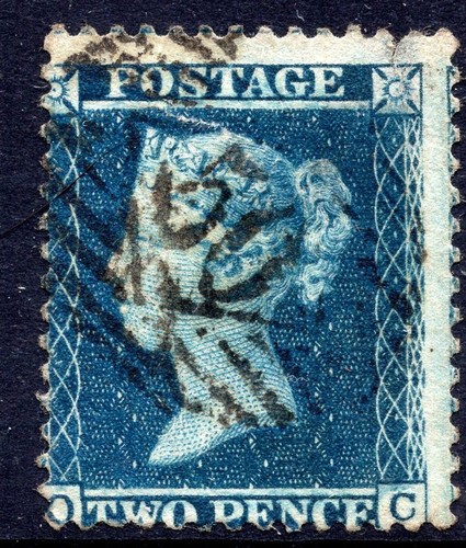 1855 penny blue sg34 lc - 1855,