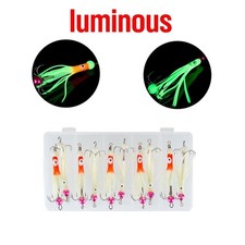 Glow in Dark Squid Hooks 10pcs