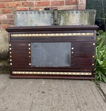 Antique Victorian Snooker Scoreboard Mahogany Billiards Games Chalk Notice Board