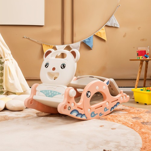 Pink baby rocker horse - pink,