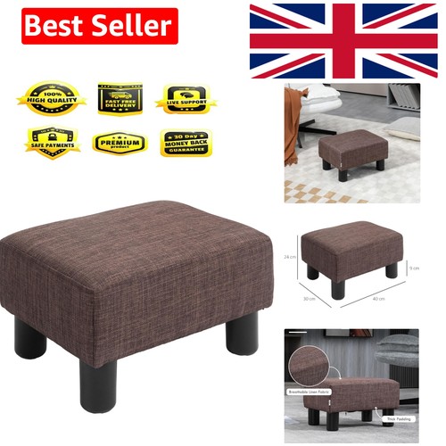 Linen look fabric foot - linen-look, stool