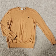 Mens Timberland Williams River Organic Cotton Mustard Jumper Size Large