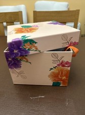 Large Floral Multicoloured Box Excellent Condition