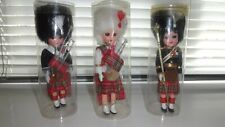 3 Vintage Hard Plastic Sleep Eye English Soldiers Queens Guard - Beefeater Doll