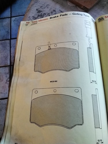 Mgb 692 brake pads ford - mgb,