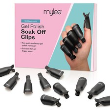 Mylee 10Pcs Soak Off Nail Clips Gel Polish Remover Cap Reusable Home & Salon Use