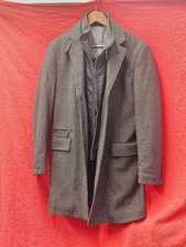  Pierre Cardin Grey Reversible Wool Trench - NEW EXCELLENT CONDITION UK 38