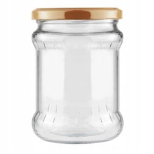 Glass Jars 500ml with Lid Pickle Chutney Honey 0.5L Storage Preserving Jam Set