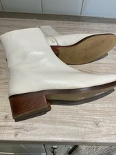 Cream Leather John Lewis Ankle Boots Size 6