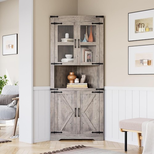 Corner storage cabinet with - cabinet,