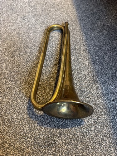 Brass military bugle - military,