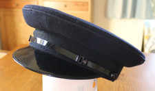Men's Military Peaked Cap Black(?) Army Dress Hat Uniform MOD UK Fancy Dress /ST