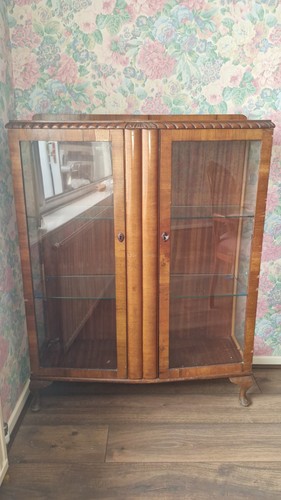 Vintage walnut veneer glazed - walnut,
