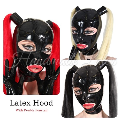 Latex fetish hood - latex, blond