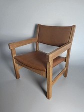  Mid-Century  Leather Armchair by Hans J. Wegner for GETAMA